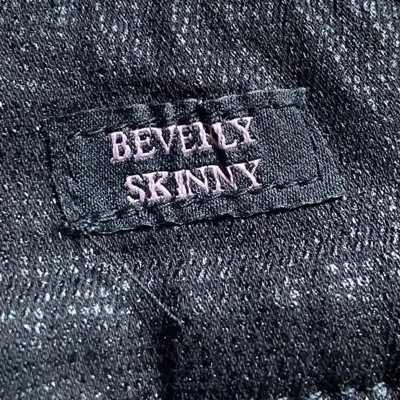 Juicy by Juicy Couture Beverly California Skinny Jean Women's 8 Black Faux Snake - Picture 4 of 9